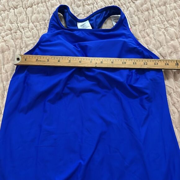 Lands' End Royal Blue dresskini built-in bra size 2 - Picture 5 of 8